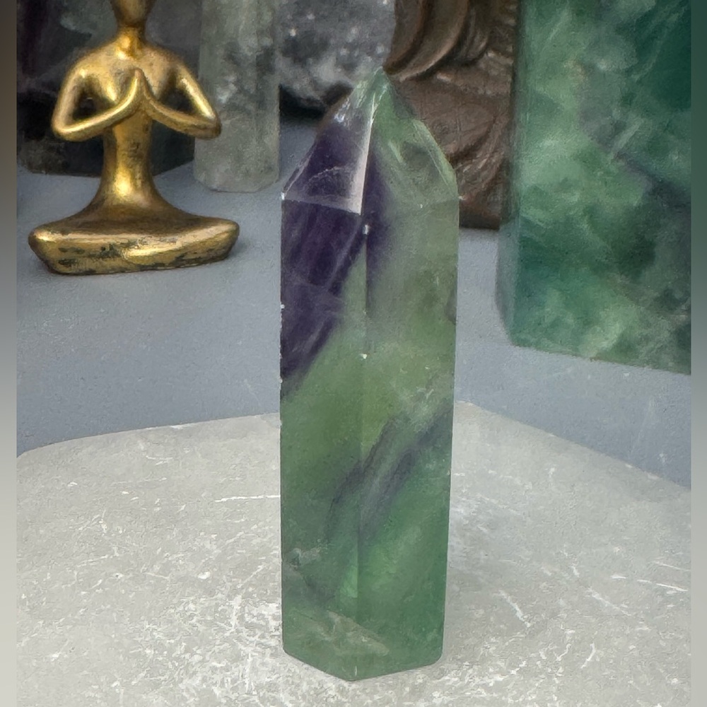 Candy-Colored Fluorite Mini Towers 💚💙💜 | Green Blue Purple Fluorite Crystal FLJ
